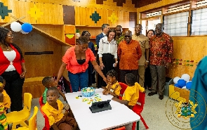 President Akufo-Addo at the new school. Photo courtesy | Ghana Presidency