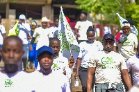 Some volunteers during the exercise