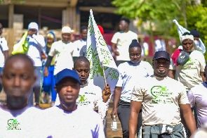 Some volunteers during the exercise