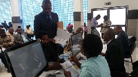 Oko Vanderpuije undergoing his registration exercise