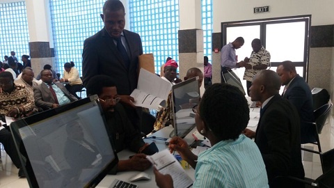Oko Vanderpuije undergoing his registration exercise