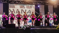 A file photo of some ladies on stage during a beauty pageant in Ghana