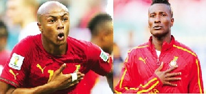 Stars captain Asamoah Gyan and deputy Dede Ayew
