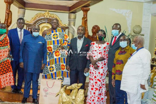 Otumfuo Osei Tutu II, others at Manhyia Palace