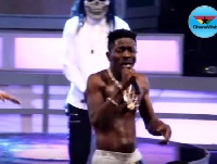 Shatta Wale doing what he loves