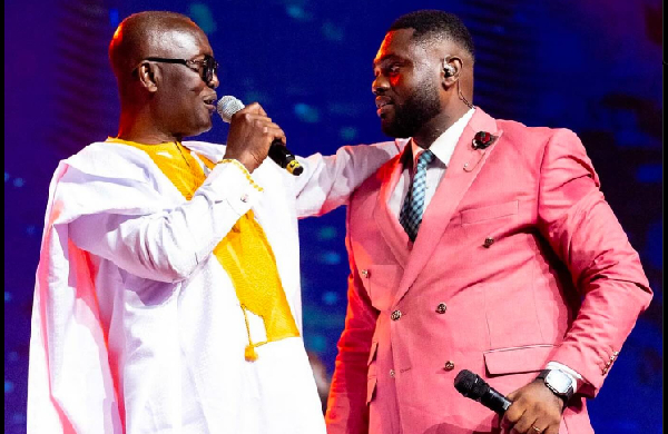 Kofi Owusu Peprah with his late dad, Rev. George Owusu Mensah