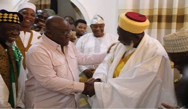 President Nana Akuffo Addo and National Chief Imam, Sheikh Osumanu Nuhu Sharubutu