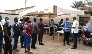 Some voters waiting in queue to cast their votes