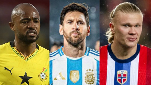 L-R Jordan, Messi and Haaland