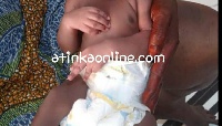 The baby was found in a toilet pit near the Lebanon Dam in Ashaiman