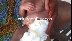 The baby was found in a toilet pit near the Lebanon Dam in Ashaiman