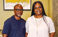 Clement Abrefa Yeboah with his wife, Oheneni Adazoa