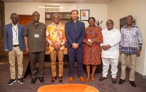 Edward Bawa (3rd from left) with Paul Sinclair (middle) during the meeting