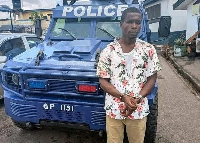 Ebenezer Frimpong has been arrested for allegedly stealing an armoured vehicle
