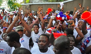 Npp Supporters At Police Headquarters In Ksi