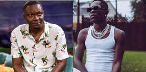 Entertainment journalist Arnold Asamoah Baidoo and Shatta Wale