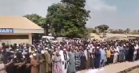 An Islamic burial service was held for some of the deceased illegal miners