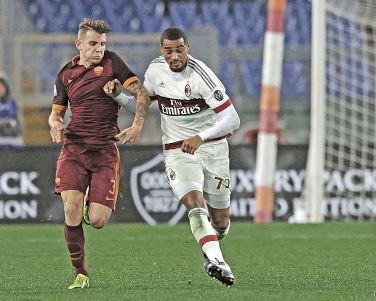 KP Boateng in action for Milan against Roma