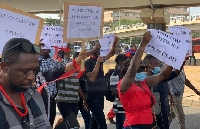 Protesting NABCo trainees