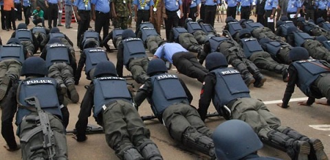 Police undergoing training