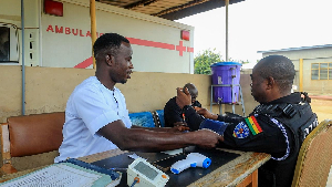 Some Of The Officers Donating 