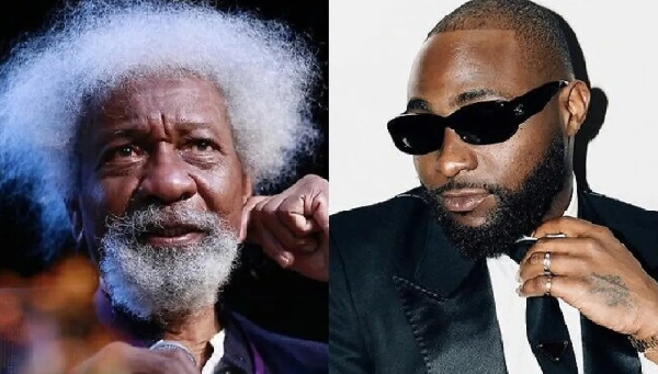 L-R: Iconic writer Wole Soyinka and Afrobeats superstar Davido