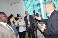 Ambassador Ami Mehl visits the Accra Compost plant