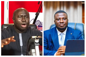 Kwabena Yandoh (L) has challenged the Ashanti Regional Minister, Dr Frank Amoakohene (R)