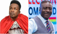 Nicholas Omane Acheampong (L) has criticised Captain Smart (R) over a comment against Apostle Onyina