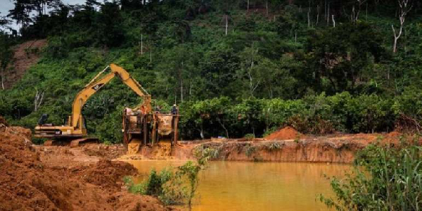 File photo of a galamsey site in Ghana