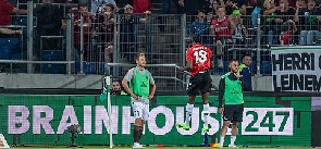 Köhn in number 18 shirt celebrates a goal