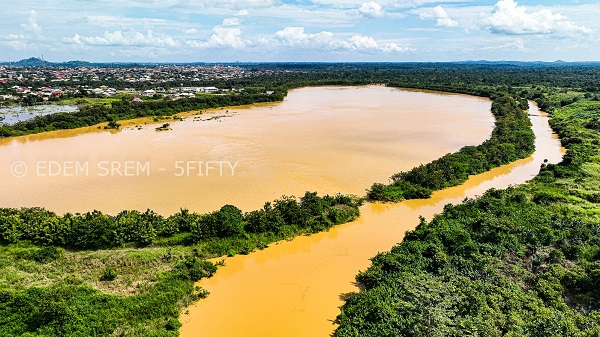 A river destroyed by galamsey activities