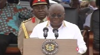 President Akufo-Addo is delivering a speech at the launch of free SHS