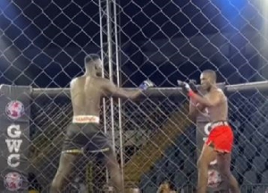 Charles Lamptey (in black short) and Cederick Kalenga (in red short)