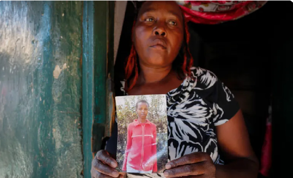 Rose Wanyua Wanjiku, elder sister to Agnes Wanjiru, 20, allegedly killed by British soldier in 2012
