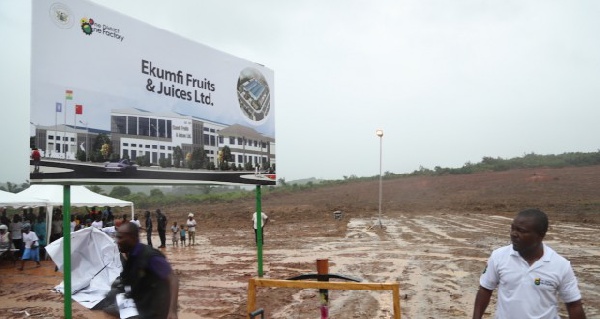 President Akufo-Addo commissioned a pineapple processing factory in the Ekumfi District last year