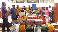 CEO of CBOD, Senyo Hosi led staff of the company to present the items to the Special School