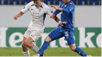 Sebastian Rudy (R) is one of the Hoffenheim players to test positive for the coronavirus