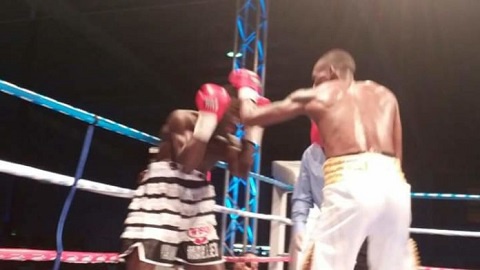 Patrick Okine was no match for the Namibian