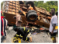A photo of the accident scene