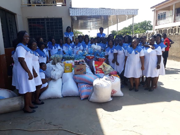 Members of the GA East District One Ladies Auxiliary with their donations