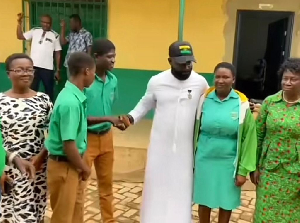 Okatakyie Afrifa-Mensah (in white) among ASTEC students