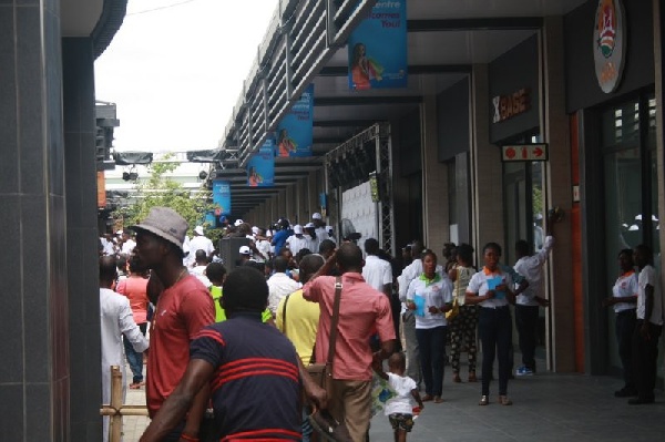 Achimota Retail Centre human traffic