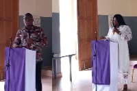 Emmanuel Adotey Allotey NDC PC and Madam Joyce Larbie, CPP PC