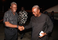 President Mahama [R] and vice President Amissah Arthur