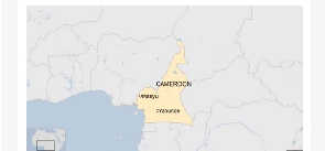 A map showing Cameroon