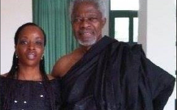 Late Kofi Annan and daughter Ama Annan
