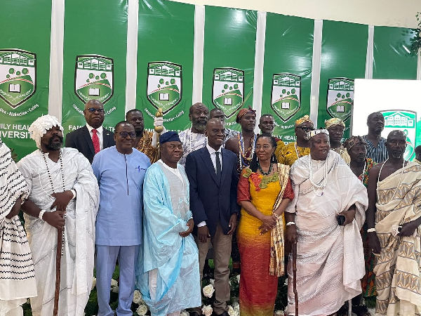 Haruna Iddrisu with the FHU team, other dignitaries at the event