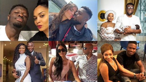 A photo of Ghanaian footballers and their significant others