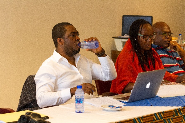 Chris-Vincent Agyapong at the Grand jury meeting with the press